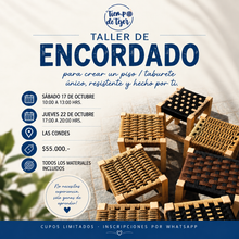 Cargar imagen en el visor de la galería, Taller de Encordado: crea tu propio piso / taburete