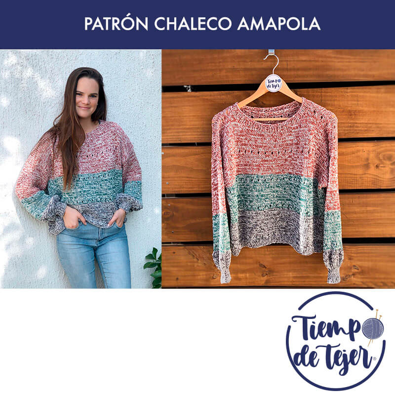 PATRÓN CHALECO AMAPOLAS